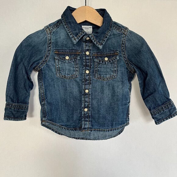 Polarn O. Pyret Demin Long Sleeve Shirt: Size 6-9M (74 cm) - Picture 1 of 7